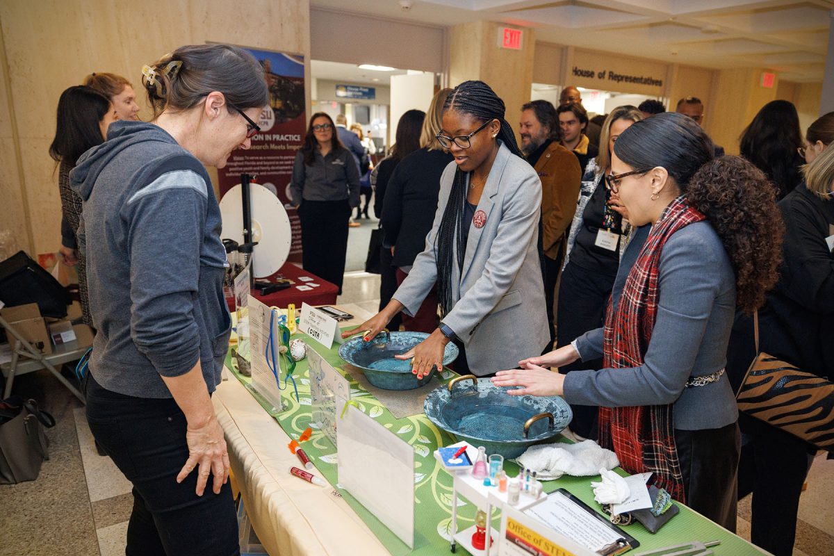The Capitol Rotunda features programs and initiatives across the university during FSU Day at the Capitol Jan. 21, 2026. (Bill Lax/FSU Photography)
