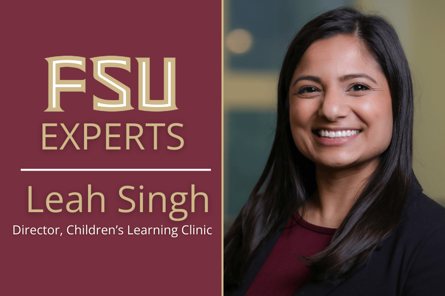 Leah Singh is the director of the Florida State University Children’s Learning Clinic, a research-based clinic within the Department of Psychology. (Devin Bittner/FSU College of Arts and Sciences)