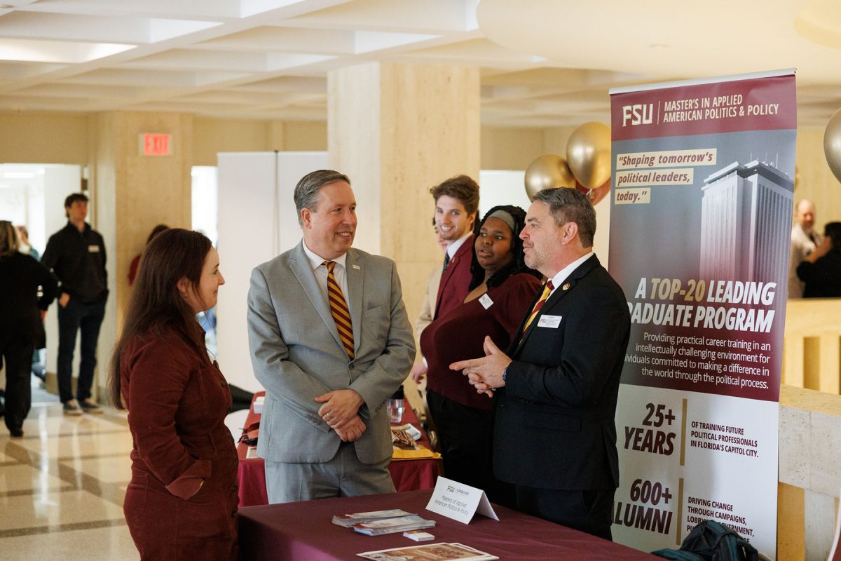 The Capitol Rotunda features programs and initiatives across the university during FSU Day at the Capitol Jan. 21, 2026. (FSU Photography)