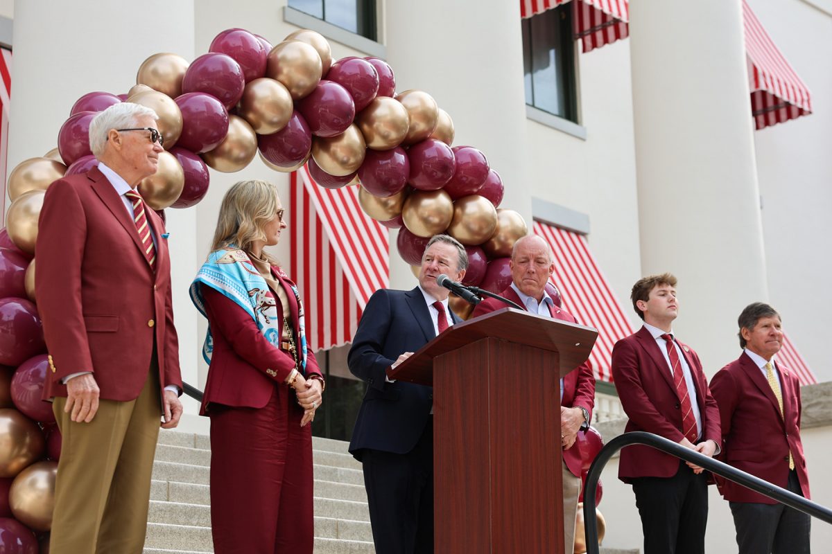 FSU President Richard McCullough delivers remarks celebrating the university’s achievements during FSU Day at the Capitol Jan. 21, 2026. (Casey McCarthy/FSU Photography)