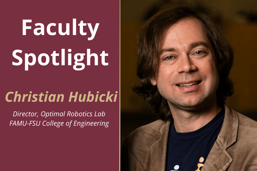 Christian Hubicki is a robotics professor who became a fan favorite on the hit TV show Survivor. (Photo by Matthew McConnell/Florida State University)