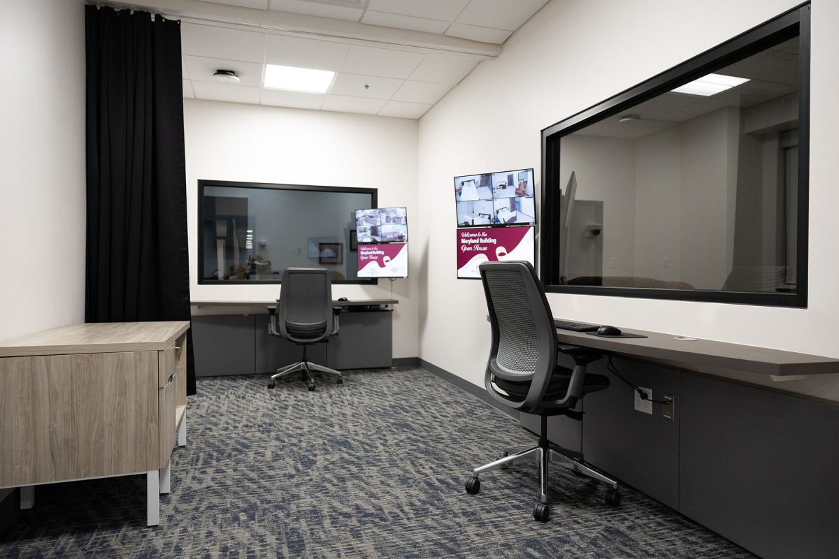 The lab features a dedicated control room for observation with video integration to allow for structured debriefing and feedback. (Logan Lowery/Florida State University)