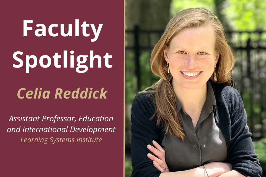 Assistant Professor Celia Reddick’s work centers on teaching in settings of forced migration, specifically focusing on refugee children, their families and the schools they enter after displacement. (Photo provided by the Learning Systems Institute).