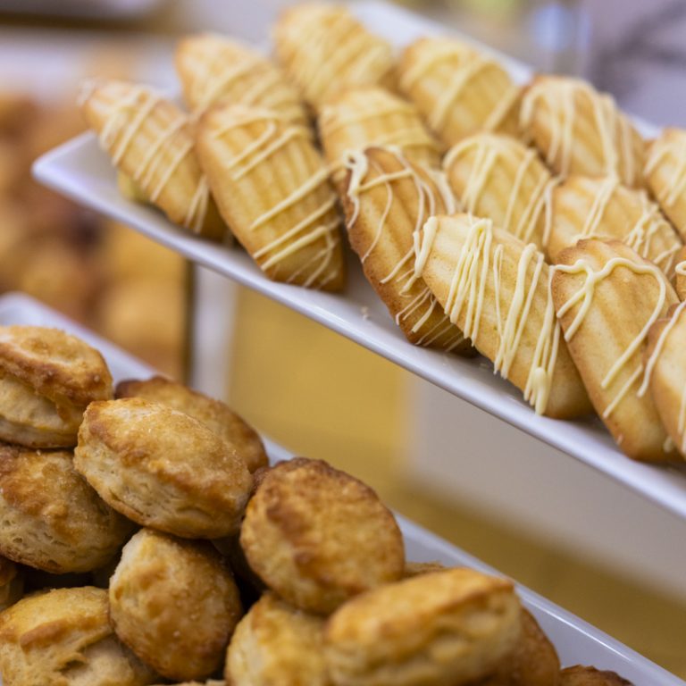 Assortment of deserts on a table
