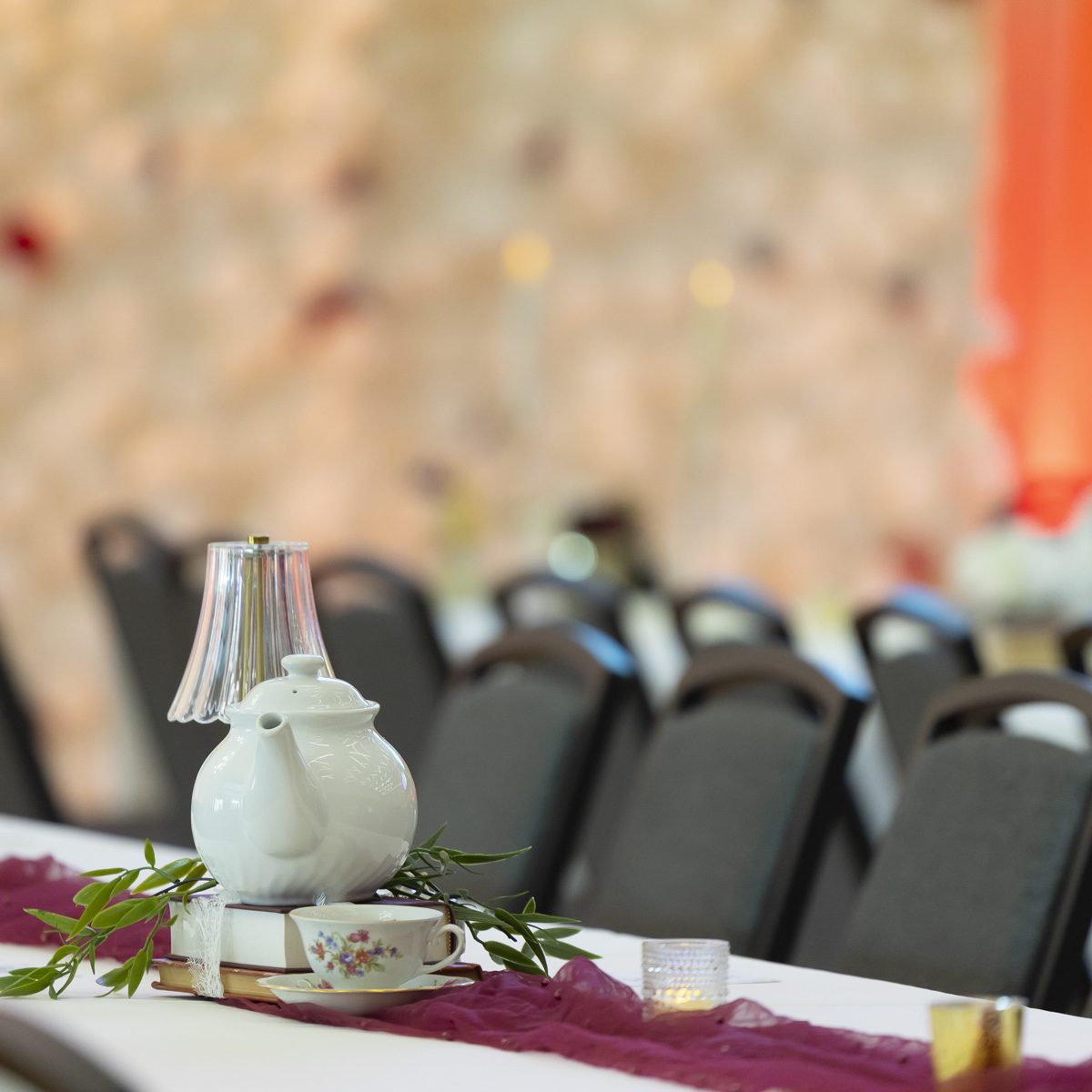 Tea pot sitting on a table