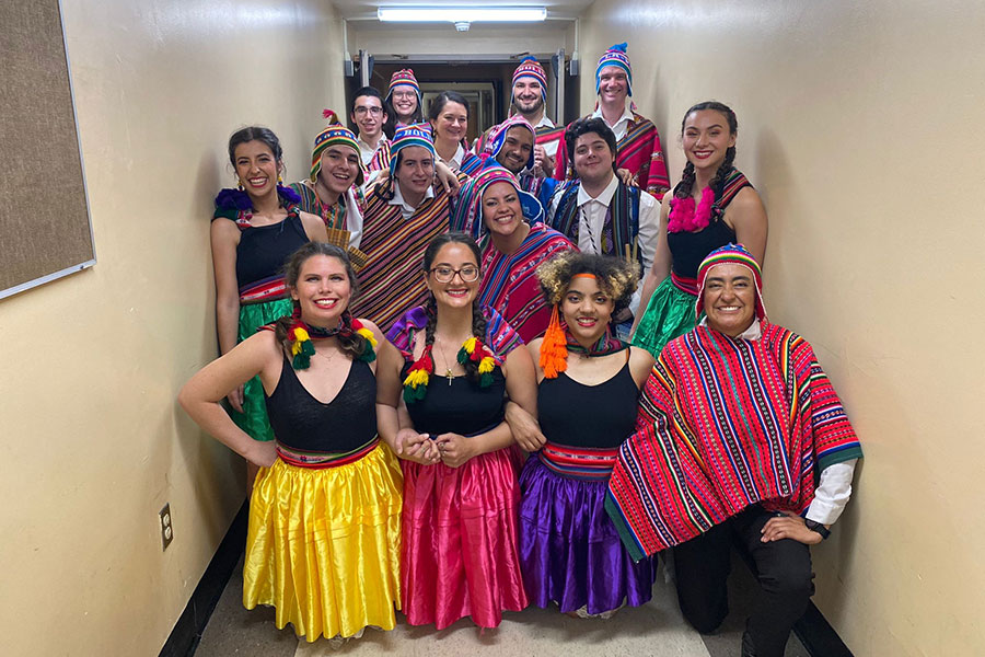 Amelia Rivers, a recent graduate of the College of Music, with the FSU Andean Ensemble, which performs music from the many traditions of the South American central Andes. (Amelia Rivers)