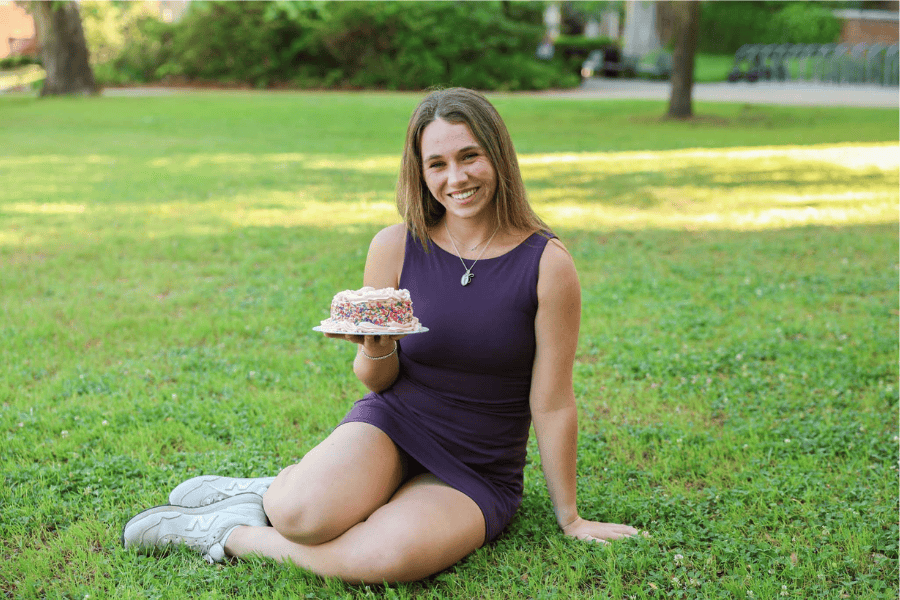 Brooke Abbott, a junior majoring in commercial entrepreneurship, grew up in Texas with severe food allergies that often left her searching for answers. It serves as the inspiration to start her gluten-free bakery. (Photo by Casey McCarthy)