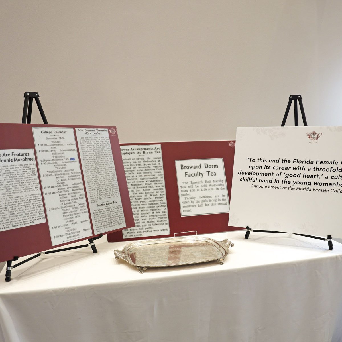 Posters talking about the Florida State College for Women