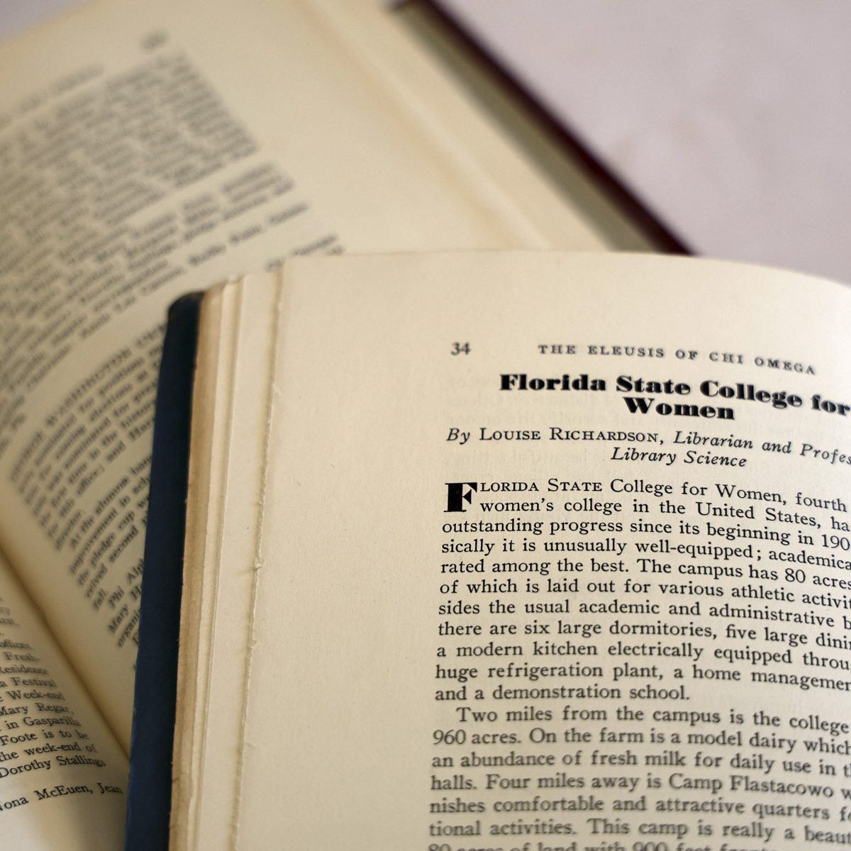 A book discussing the history of the Florida State College for Women