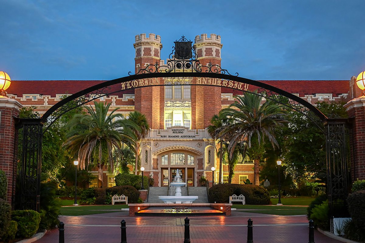 Photo shows Westcott Hall in evening light.