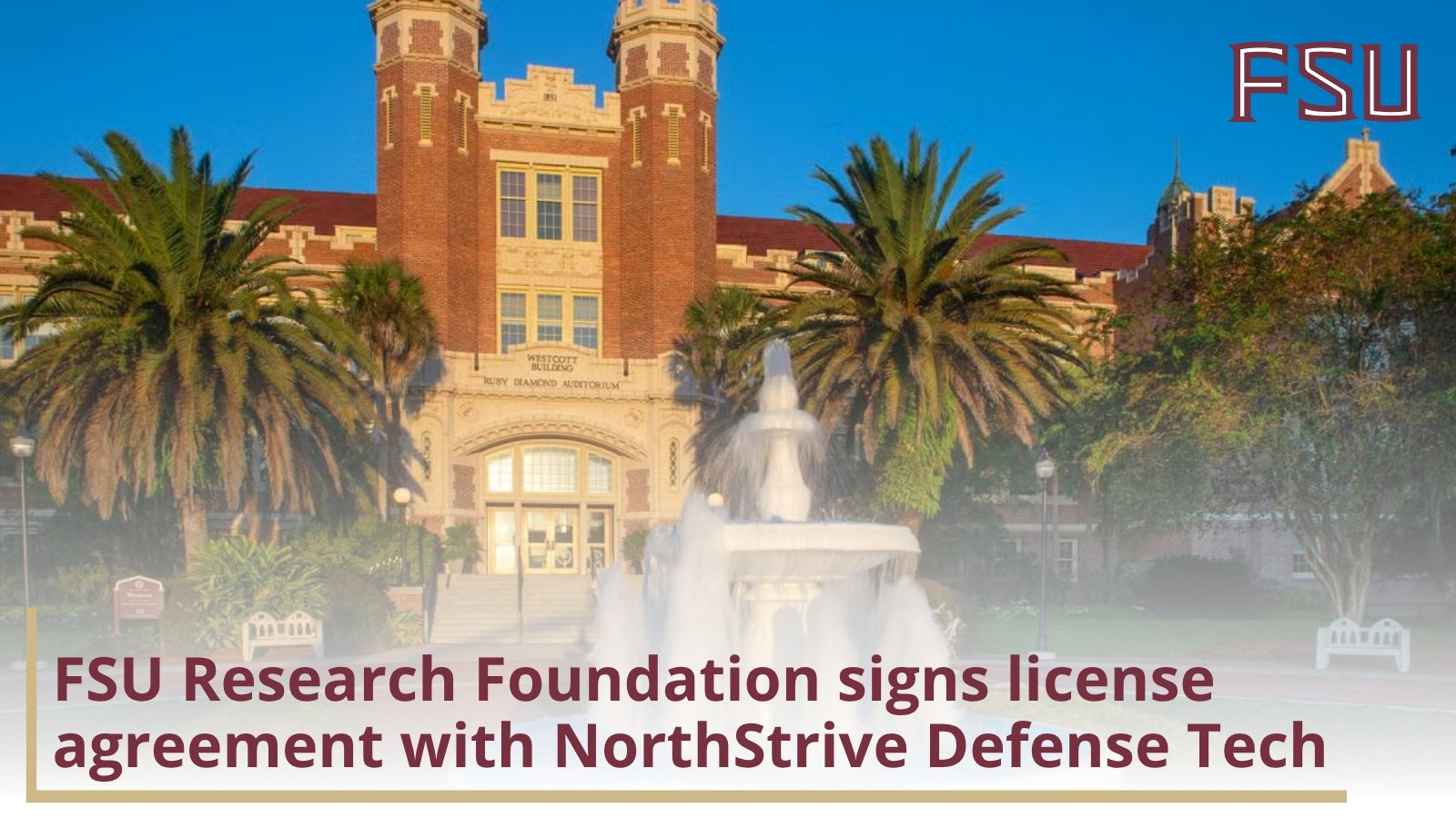 Florida State University Research Foundation signs license agreement with NorthStrive Defense Tech for multi-domain drone payload technology