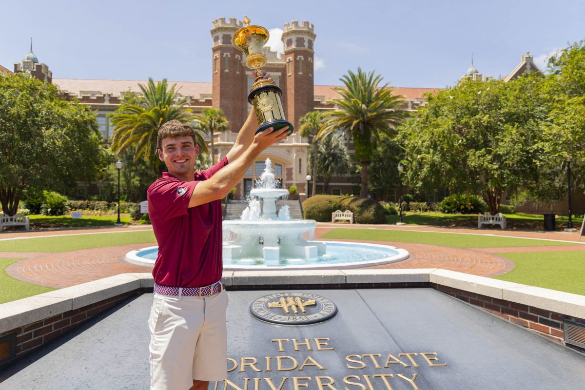 Florida State University Senior Jack Whaley. Whaley became the first Seminole to win a US Amateur Championship. Photo by Matthew McConnell/Florida State University