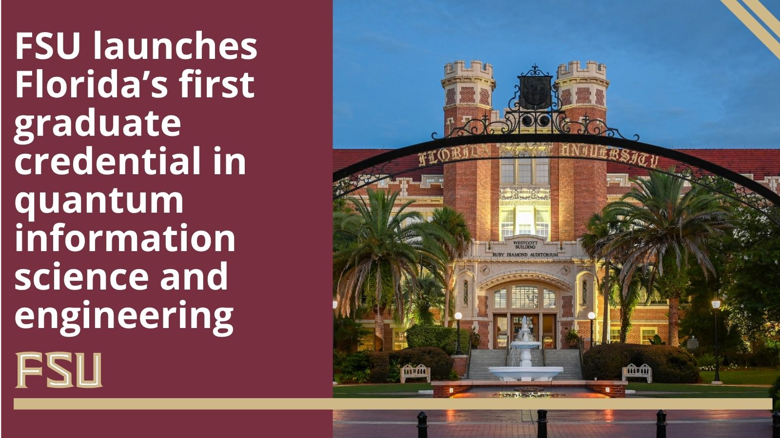 Florida State University launches Florida's first graduate credential in quantum information science and engineering