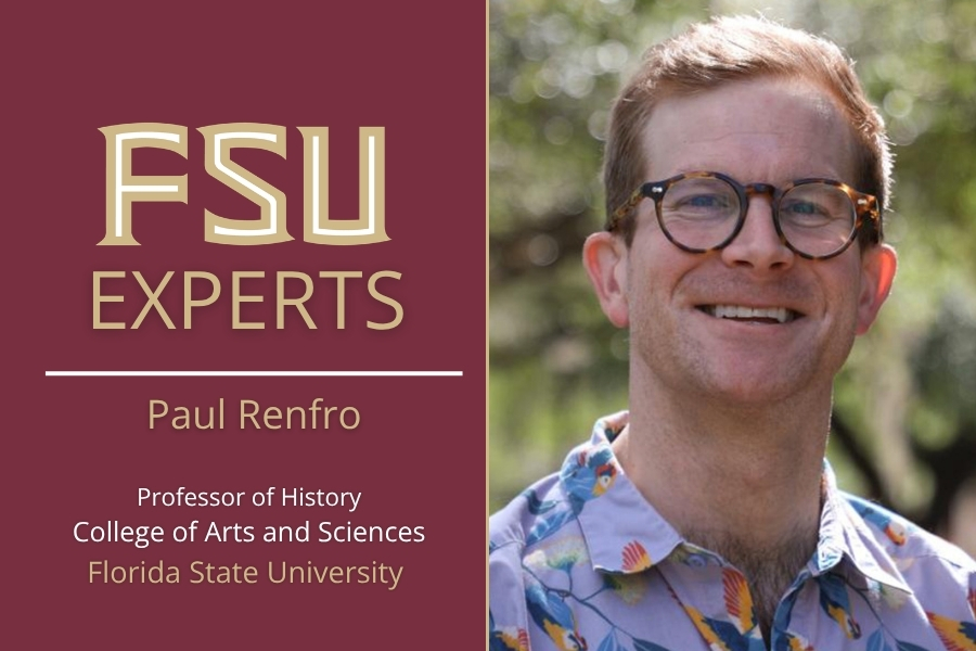 Photo of a history professor at Florida State University.