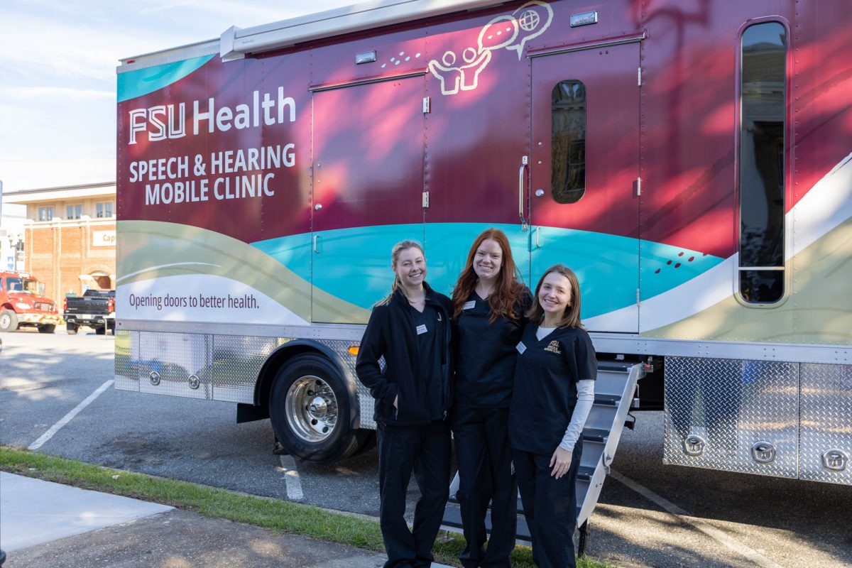 The FSU College of Communication and Information offered services through its mobile speech and hearing clinic. (Photo by Winning Frame Media)