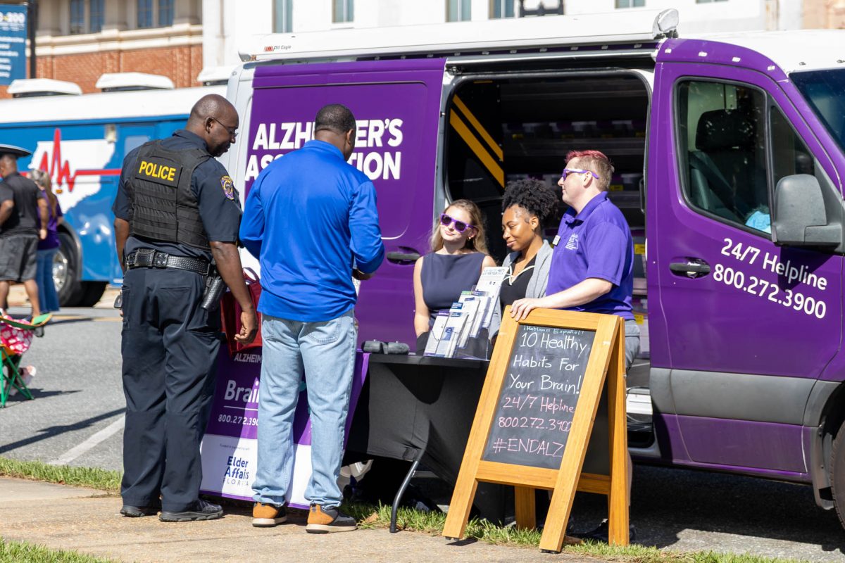 The Alzheimer's Association was one of the organizations providing information for attendees. (Photo by Winning Frame Media)