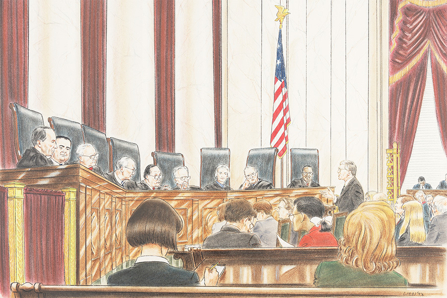 A sketch of the Sandy Dalemberte Courtroom.