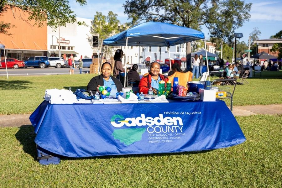 Gadsden County shared information about resources available for residents. (Photo by Winning Frame Media)