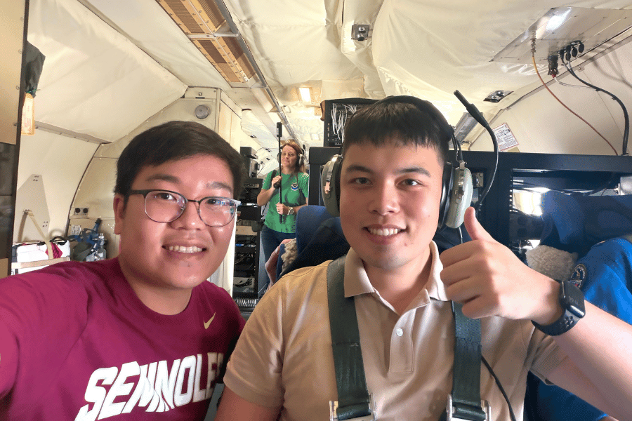 Two FSU students posing for a photo.